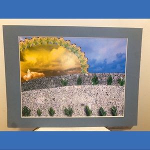 Original signed art one of kind sun & sand southwest landscape matted art